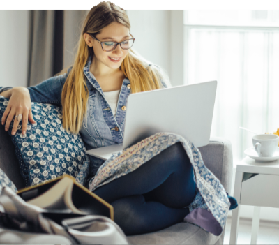 girl on laptop