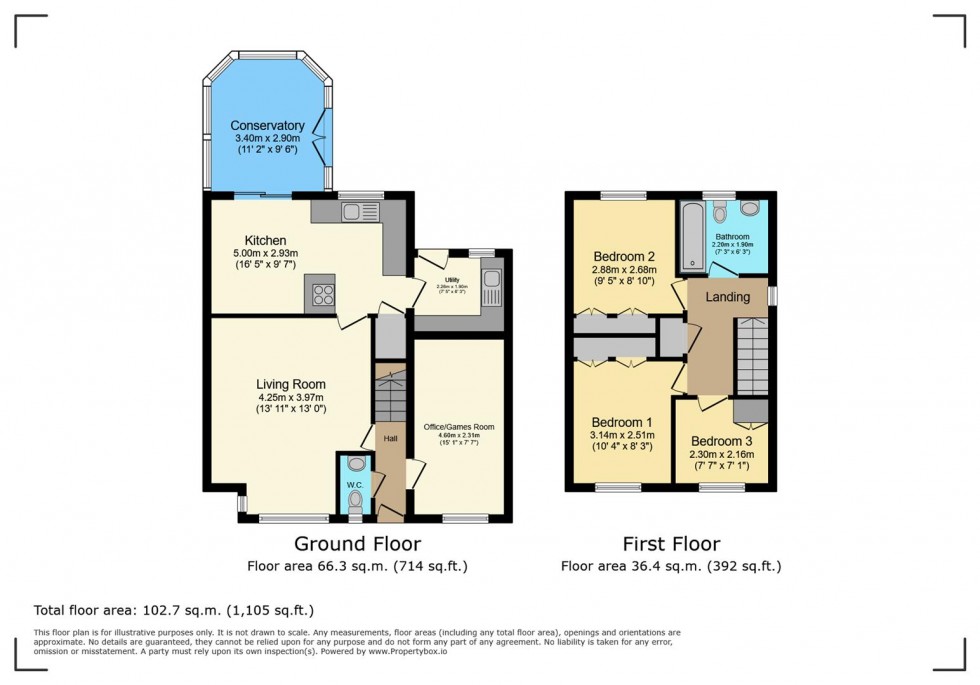 Floorplan for Kensington Gardens, Carlton, Nottingham