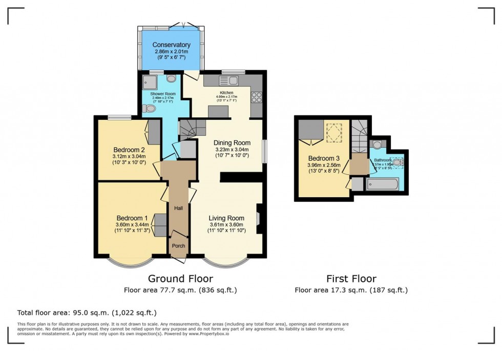 Floorplan for Woodside Road, Burton Joyce, Nottingham