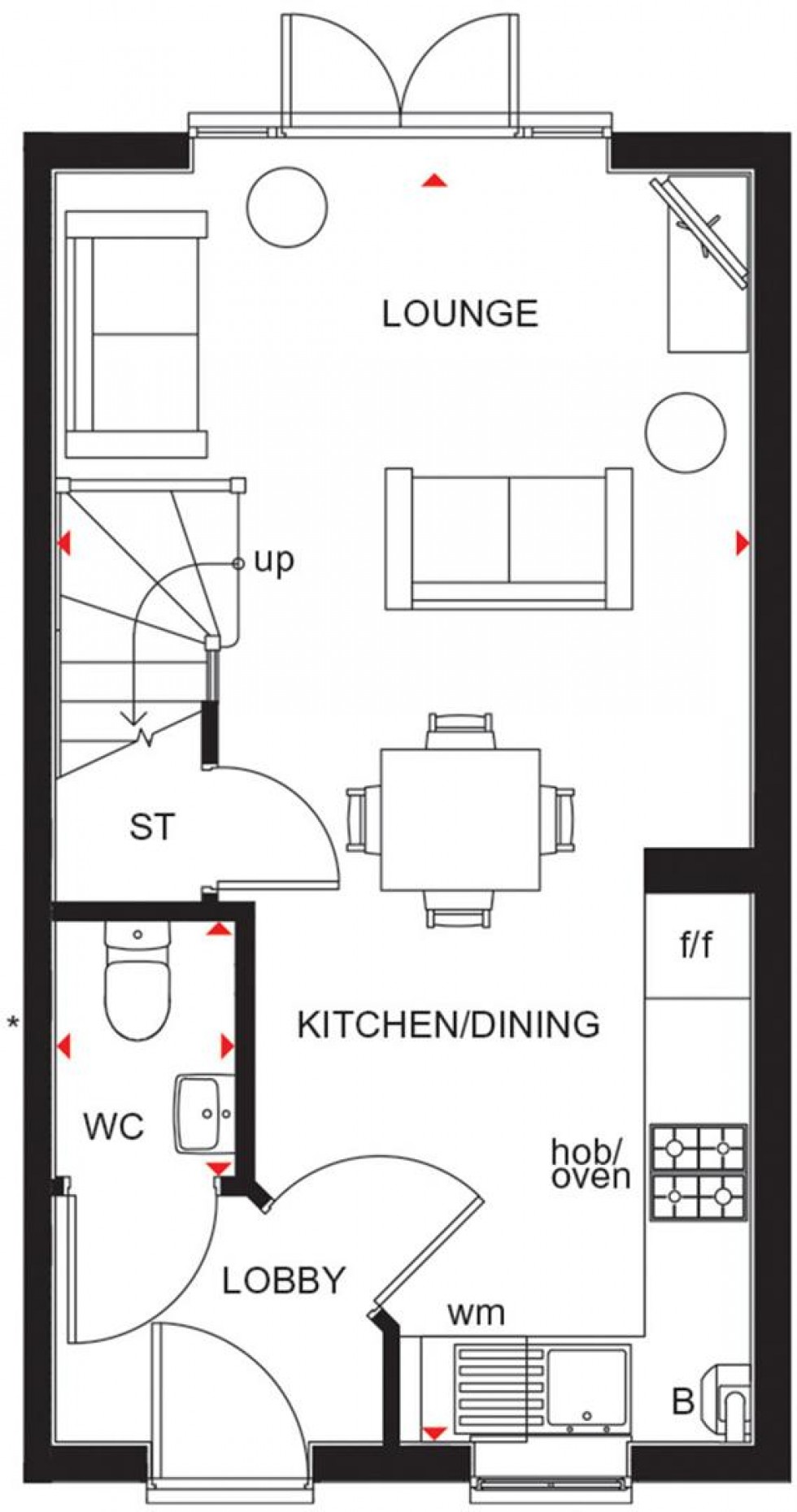 Floorplan for Wheatstone Gardens, Beeston, Nottingham
