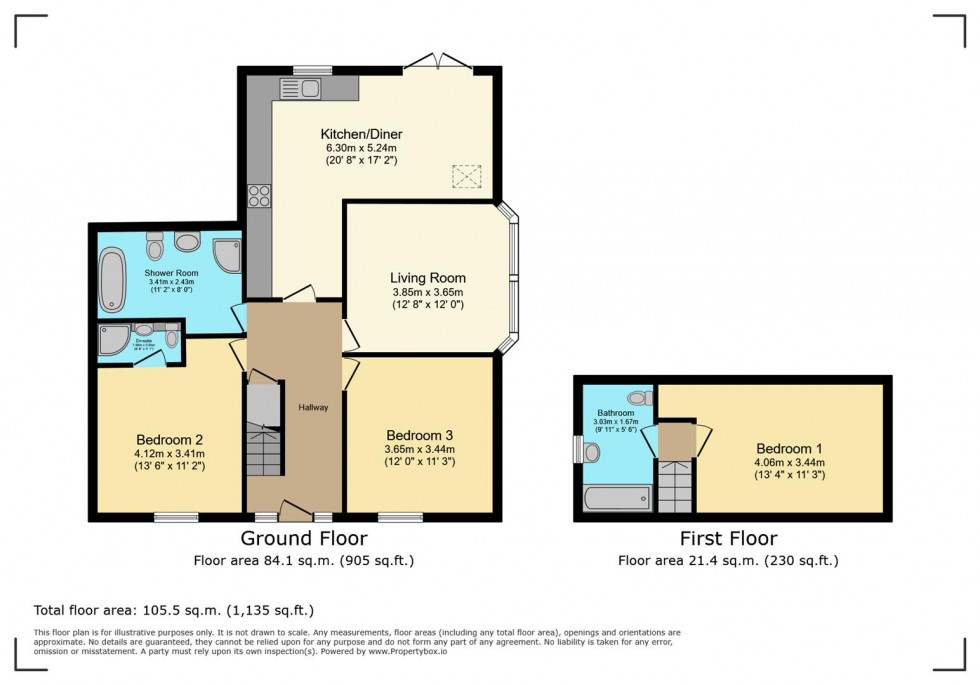 Floorplan for Chesterfield Drive, Burton Joyce, Nottingham