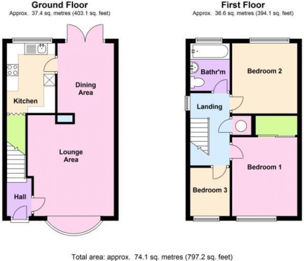Floorplan for Nairn Mews, Carlton, Nottingham