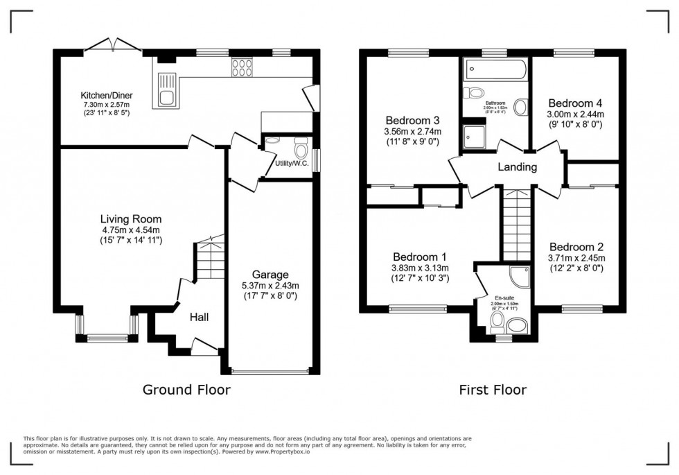 Floorplan for Worcester Close, Lowdham, NG14 7WH