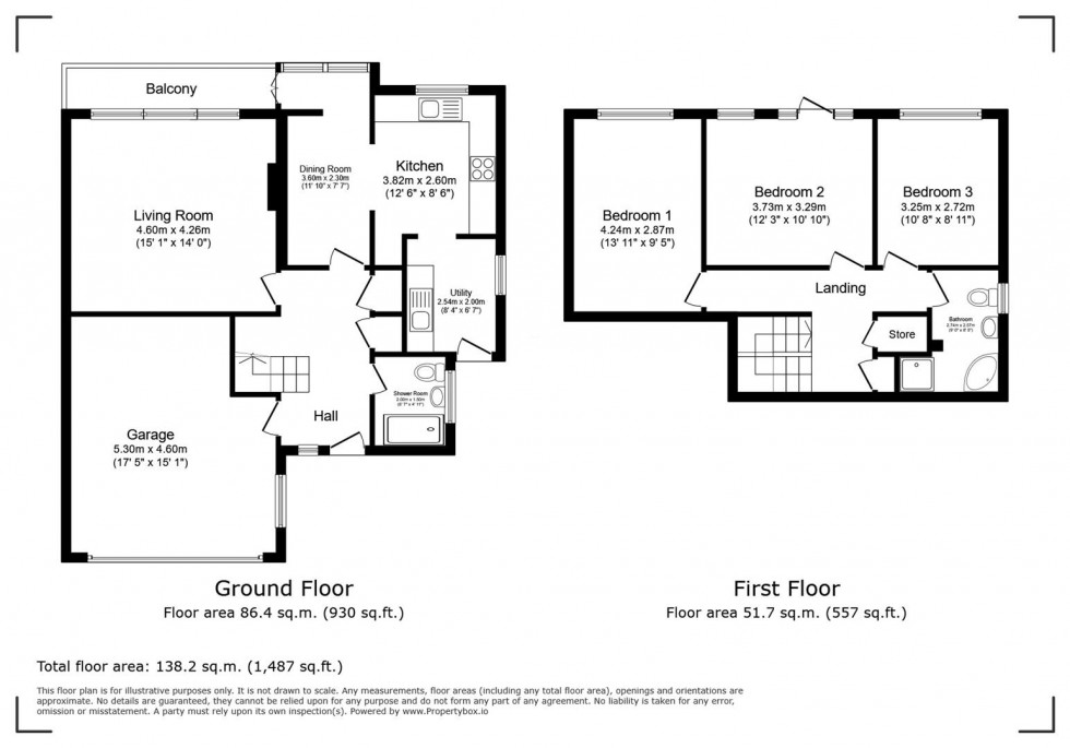 Floorplan for Foxhill Road, Burton Joyce NG14 5DB