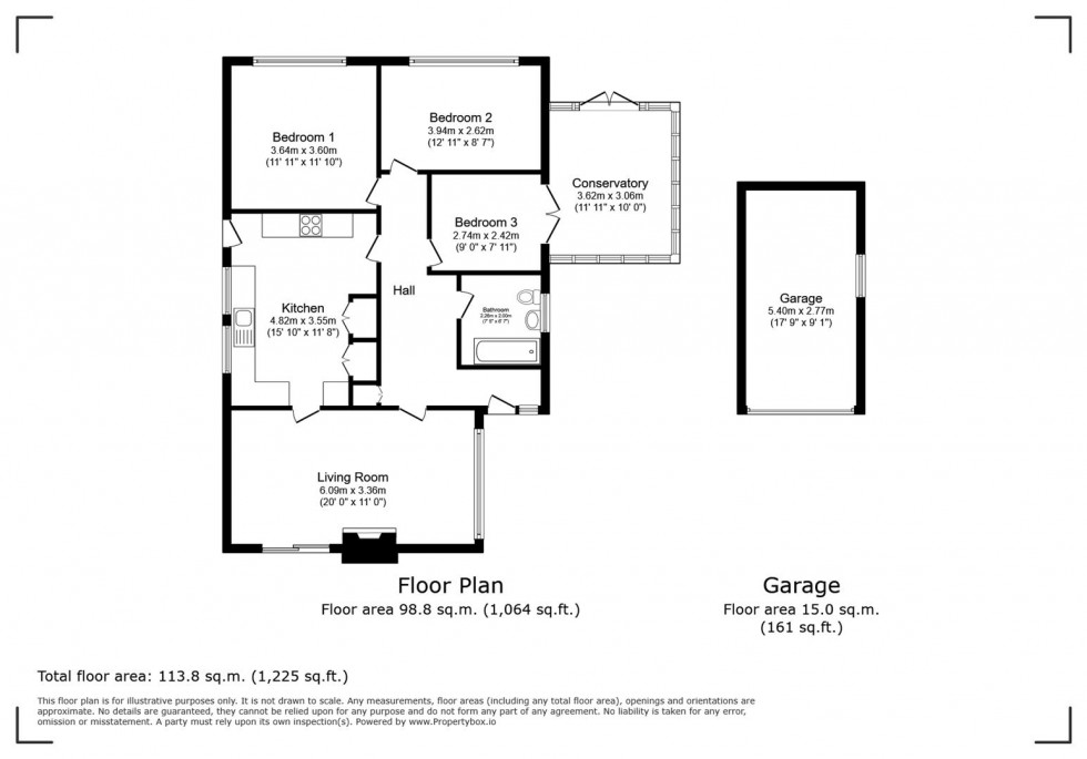 Floorplan for Olive Grove, Burton Joyce, Nottingham