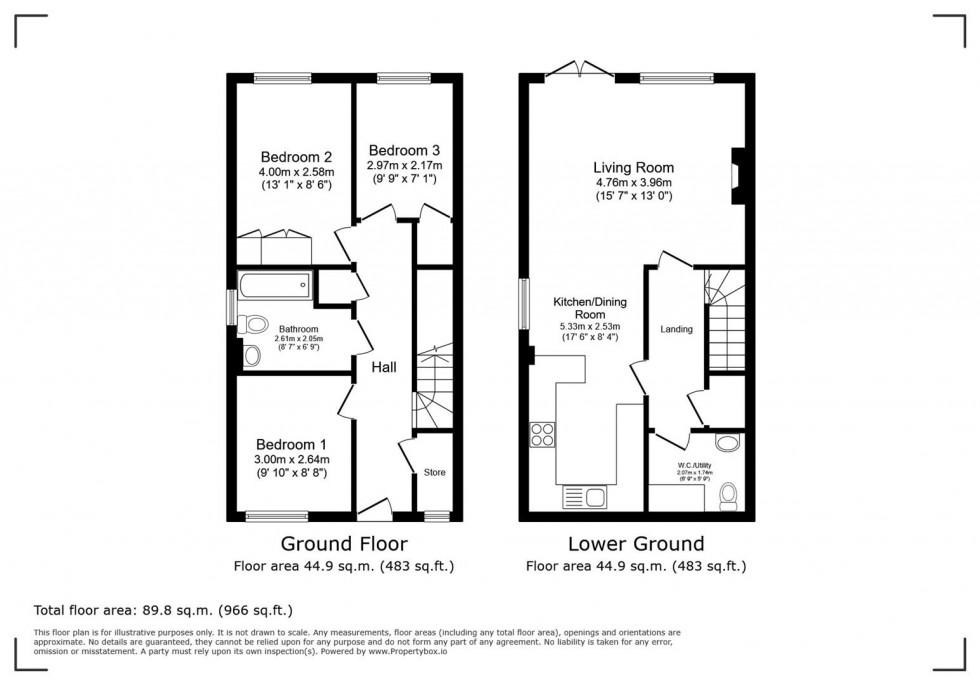 Floorplan for Blackthorn Close, Gedling NG4 4AU