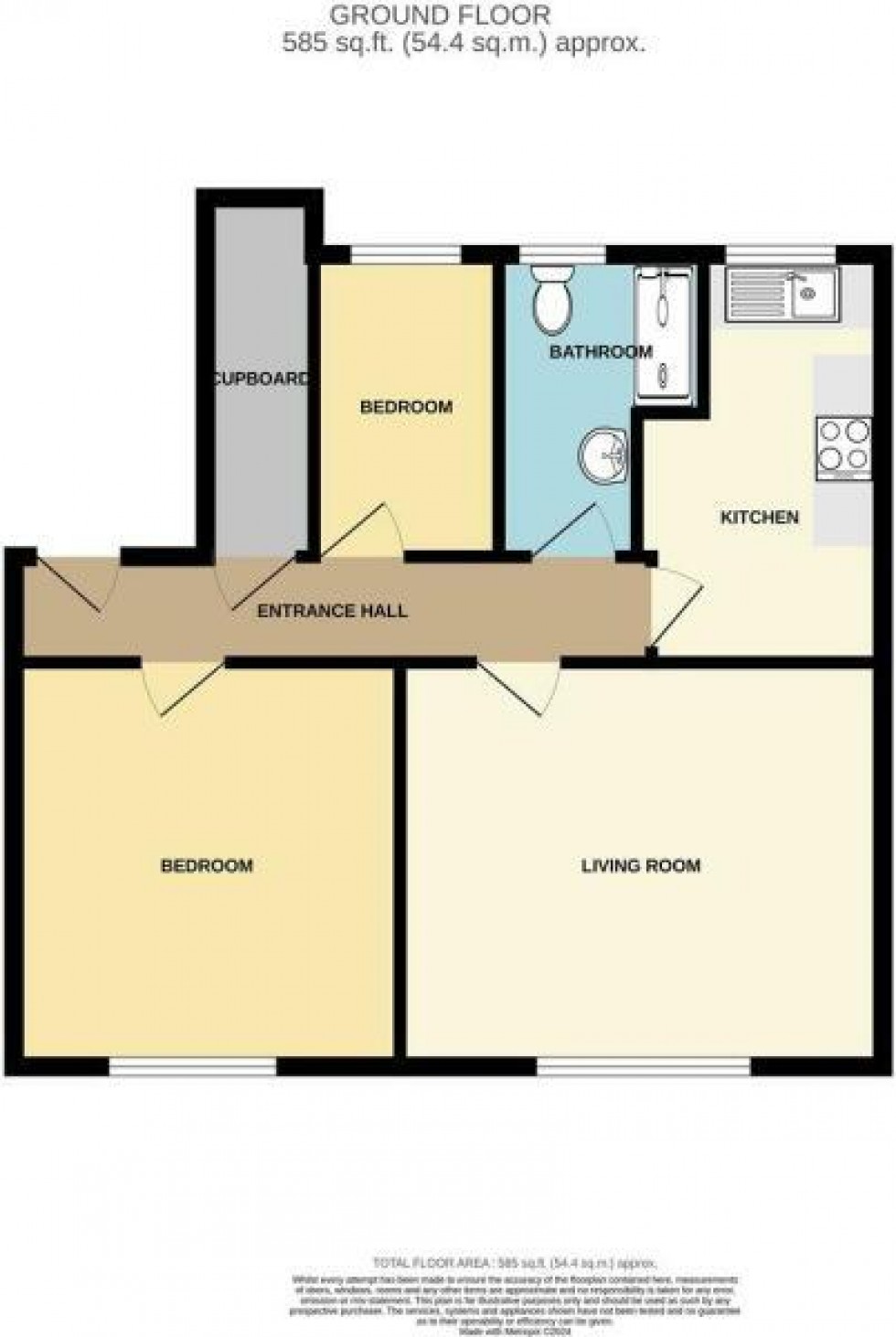 Floorplan for Derwent Crescent, Arnold, Nottingham