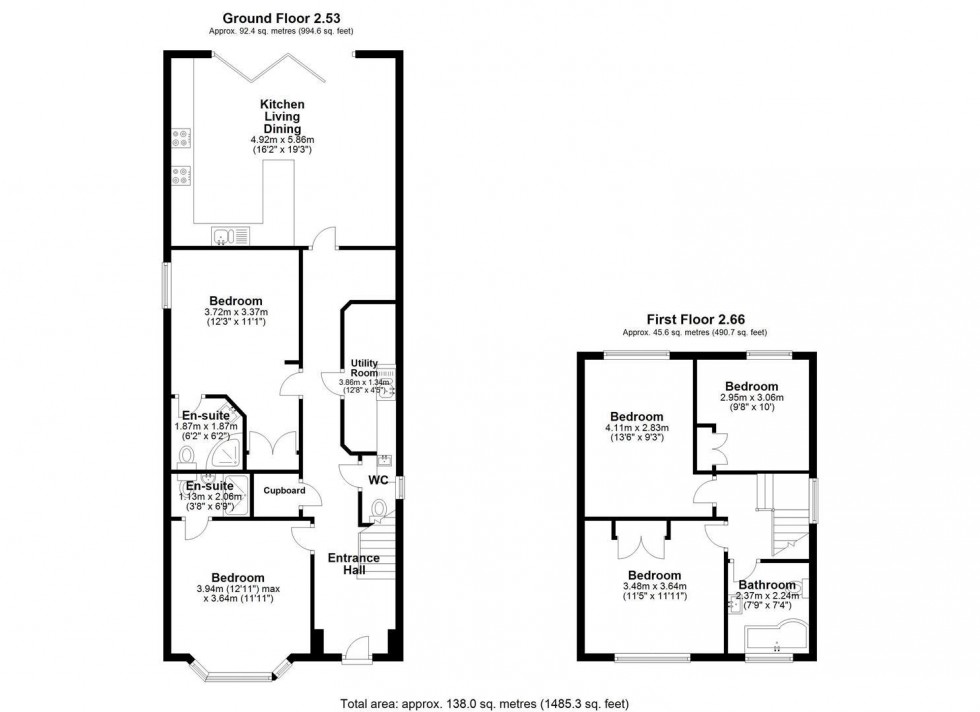 Floorplan for Room 5, New Vale Road, Colwick, Nottingham, NG4