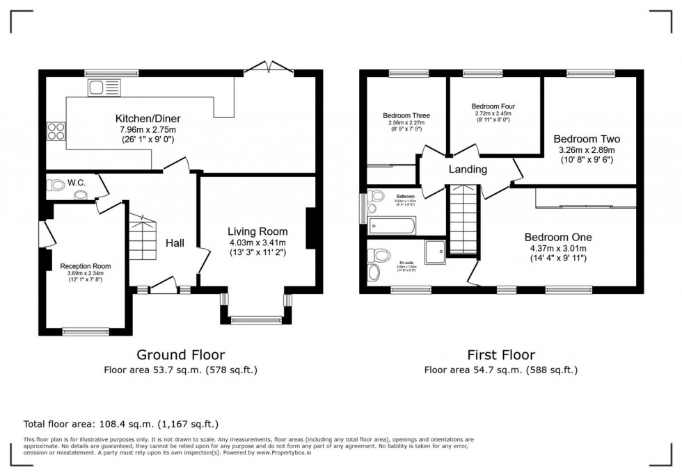 Floorplan for Kensington Gardens, Carlton, Nottingham