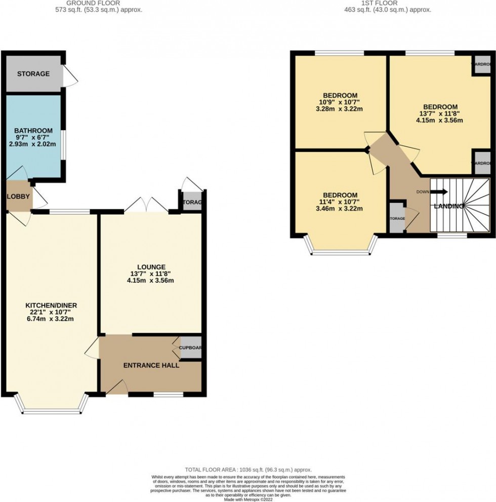 Floorplan for The Green, Lowdham, Nottingham