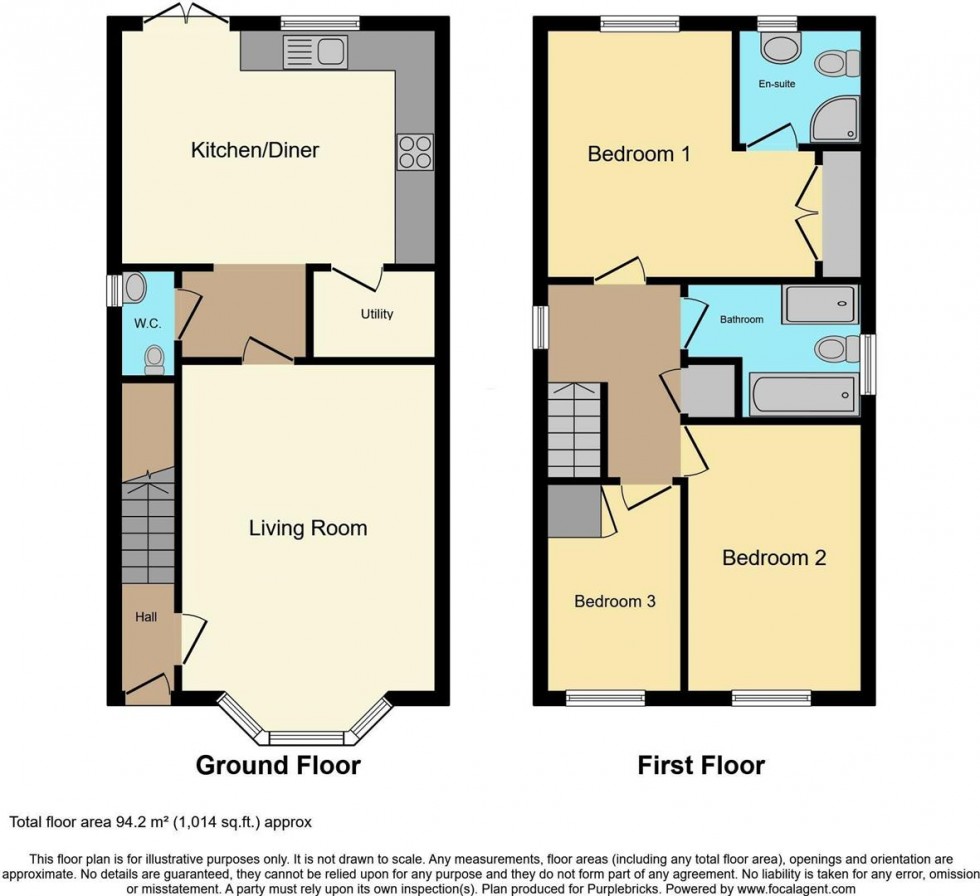 Floorplan for Hallam Drive, Radcliffe-On-Trent, Nottingham