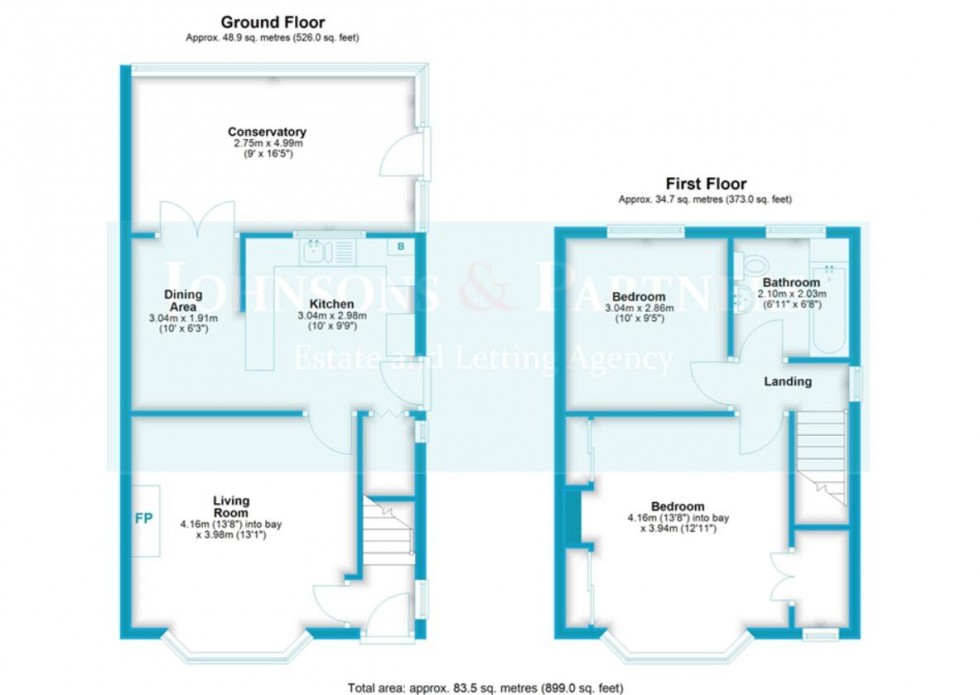 Floorplan for Farnsfield Avenue, Burton Joyce, Nottingham