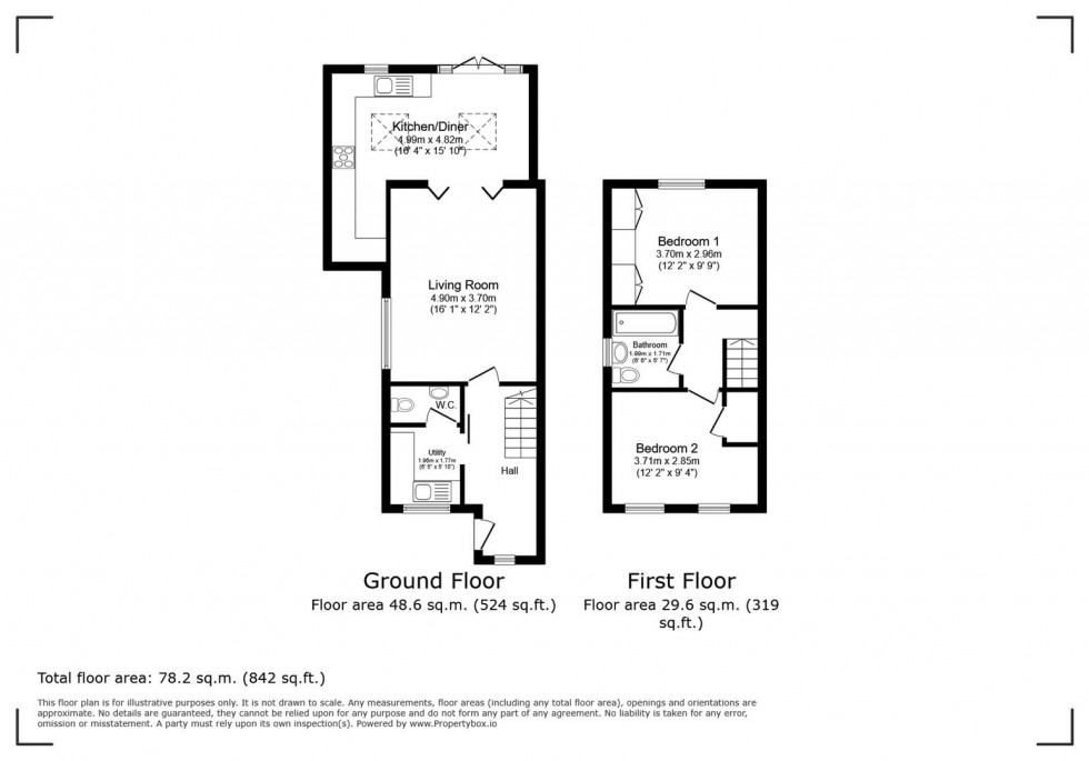 Floorplan for The hollins, Calverton, Nottingham