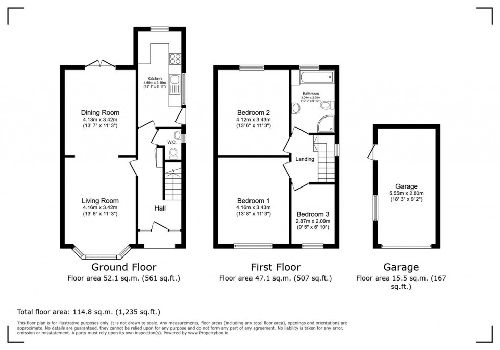 Floorplan for Shelford Crescent, Burton Joyce, Nottingham