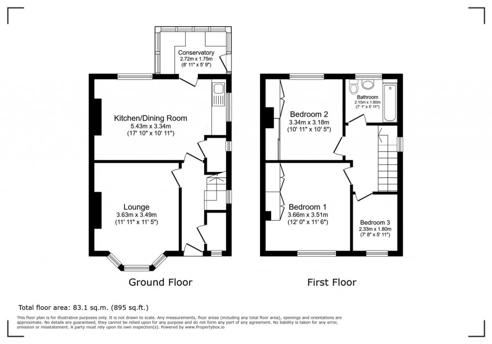 Floorplan for Chesterfield Drive, Burton Joyce, Nottingham