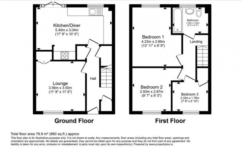 Floorplan for Daron Gardens, Nottingham