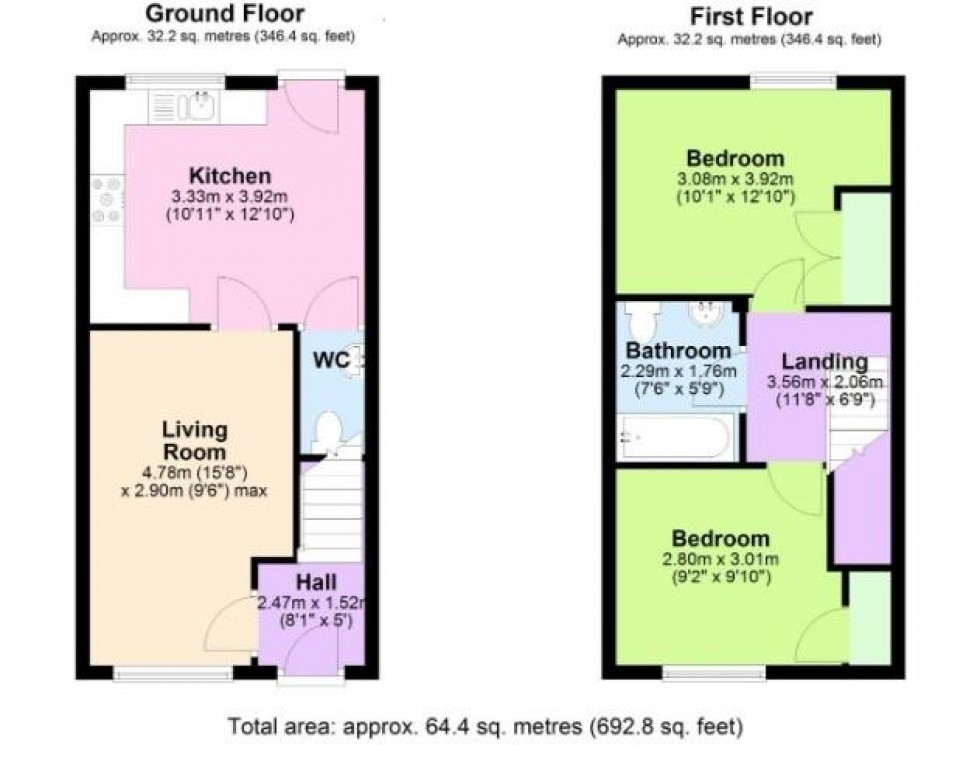 Floorplan for Newbury Gardens, Radcliffe-on-Trent, Nottingham