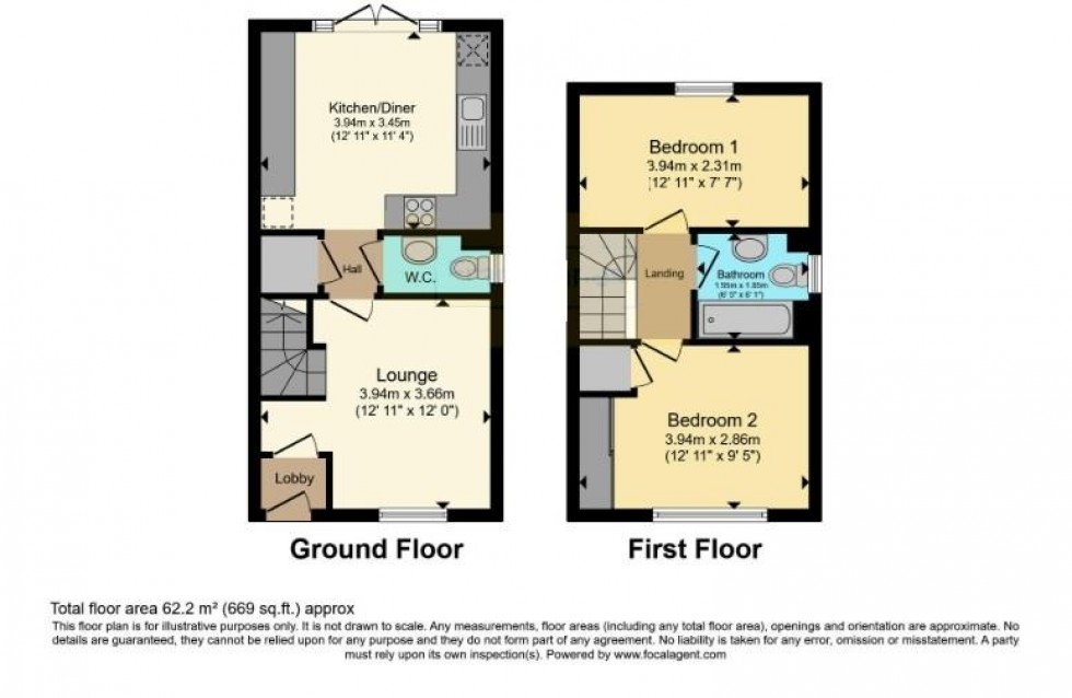 Floorplan for Squires Grove, Bingham, Nottingham