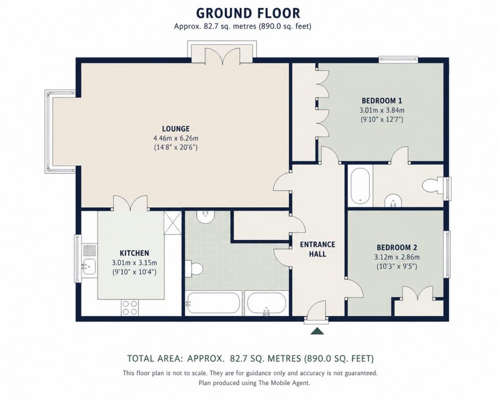 Floorplan for Shaftesbury Avenue, Burton Joyce, Nottingham