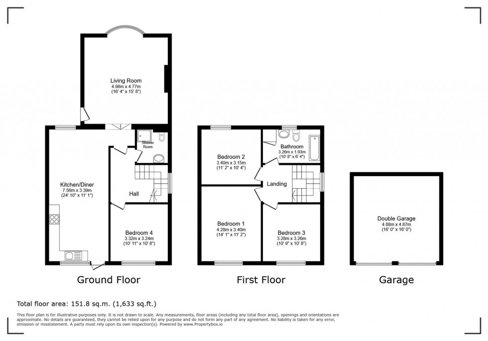 Floorplan for Padleys Lane, Burton Joyce, Nottingham
