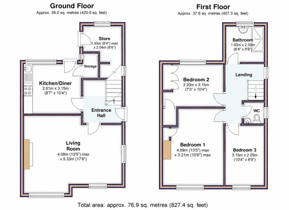 Floorplan for Coronation Walk, Gedling, Nottingham